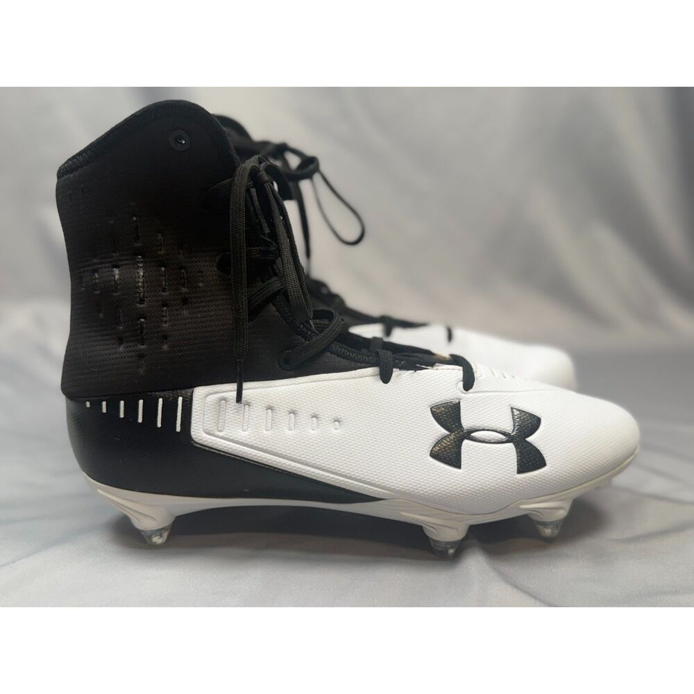 Under Armour Highlight Select Detach Football Cleats Men 10.5 White Black NWOB